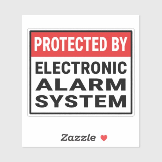 Beschermd door een elektronisch alarmsysteem sticker (Vel)