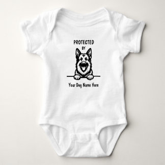 Beschermd door German Shepherd Dog, aangepaste hon Romper