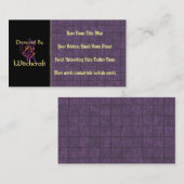 Beschermd door hekserij visitekaartje (Voorkant / Achterkant)