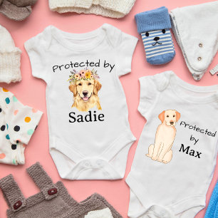 Beschermd door Sadie (naam) Golden Retriever Romper