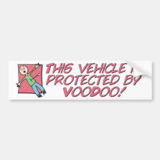 Beschermd door Voodoo Bumpersticker