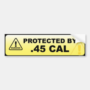 Beschermde .45 CAL Bumpersticker