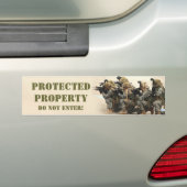 Beschermde bumper voor eigendom bumpersticker (Op auto)