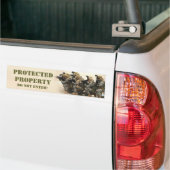 Beschermde bumper voor eigendom bumpersticker (Op Truck)