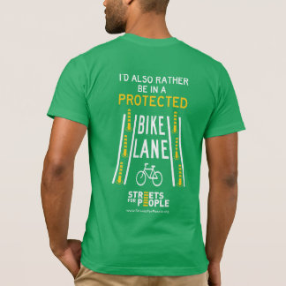 Beschermde fietspad t-shirt