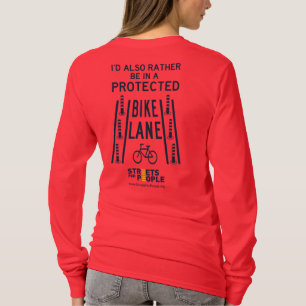 Beschermde fietspad t-shirt