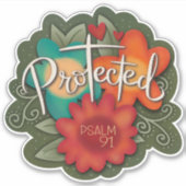  beschermde inspirerende bloemencultuur sticker (Voorkant)