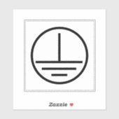 Beschermend grondetiket sticker (Vel)