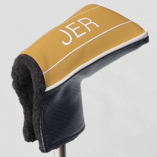 Beschermende gepersonaliseerde Initialen Golfheadcover (3/4 voorkant)