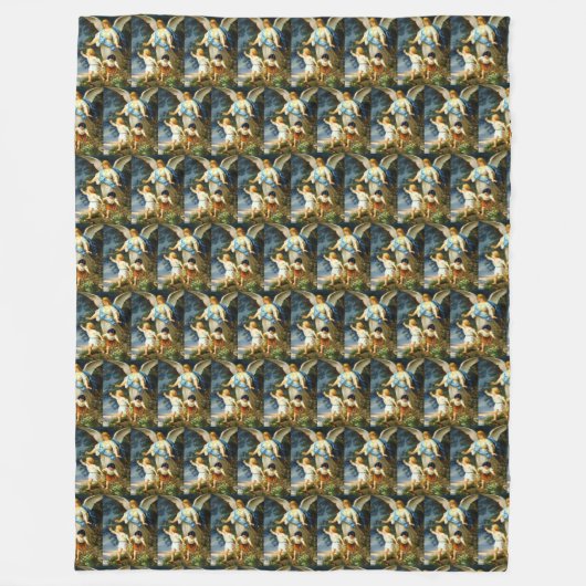 BESCHERMENGEL Bernhard Plockhorst 1886 Fleece Bla (Voorkant)