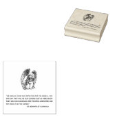 Beschermengel met kind Citaat van Sint Bernard Rubberstempel (Gestempeld)