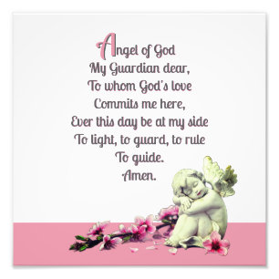 beschermengel van het kind foto afdruk