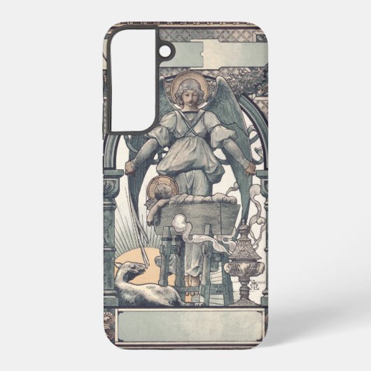 Beschermengelen met Jezus kind Samsung Galaxy Hoesje (Achterkant)