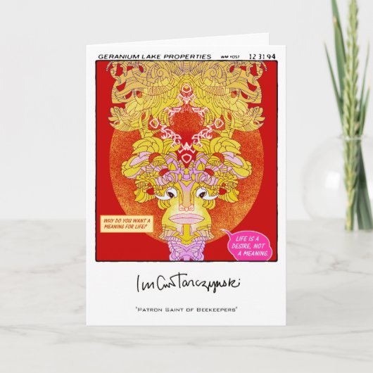 Beschermheilige van de imkers kaart (Voorkant)