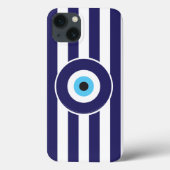 Bescherming tegen boze ogen (Griekse vlagstrepen) Case-Mate iPhone Case (Achterkant)