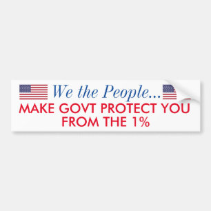bescherming tegen de 1 %-bumpersticker bumpersticker