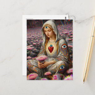 Bescherming tegen het kwaad Heilig Hart van Maria Briefkaart