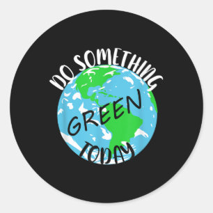 Bescherming van de natuur, airconditioning verwarm ronde sticker
