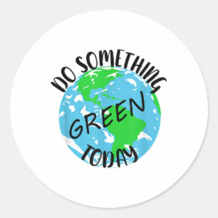 Bescherming van de natuur, airconditioning verwarm ronde sticker