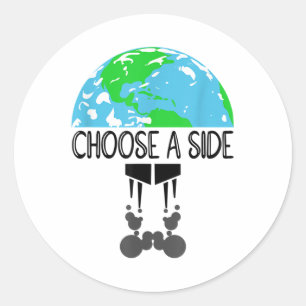 Bescherming van de natuur, airconditioning verwarm ronde sticker