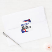 Bescherming van de sociale zekerheid vierkante sticker (Envelop)