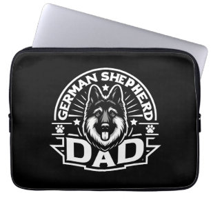 Bescherming van Duitse herder hond papa trotse rei Laptop Sleeve