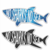Bescherming van haaien sticker (Voorkant)