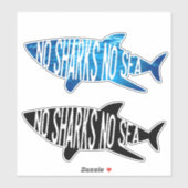 Bescherming van haaien sticker (Vel)