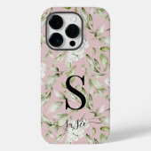 Bescherming voor Floral Monogram Script Name Case-Mate iPhone Case (Achterkant)
