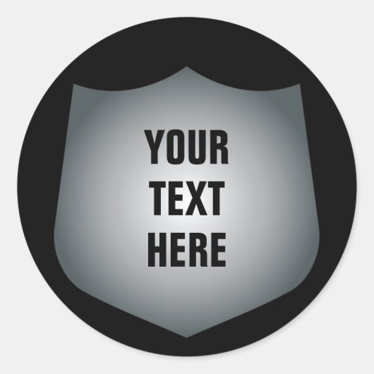 Beschermingsafbeelding met tekst ronde sticker (Voorkant)