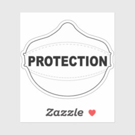 Beschermingsmasker vinyl sticker