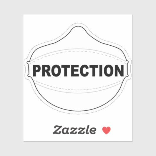 Beschermingsmasker vinyl sticker (Vel)