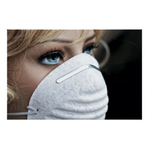 Beschermingsmasker voor het Corona-virus Perfect Poster