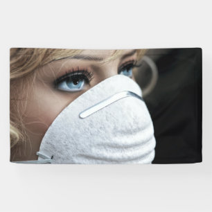 Beschermingsmasker voor het Corona-virus Spandoek