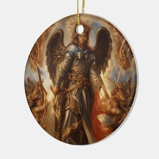 Beschermingsstaat in Waterverf Armor Keramisch Ornament (Links)