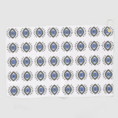 Beschermingssymbool voor ogen, blauw oog golfhanddoek (Horizontaal)