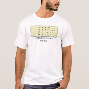 Beschermingssysteem tegen asfalt t-shirt