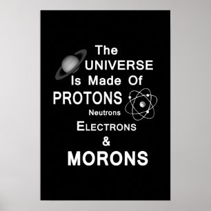 beschermt neutronenelektronen en morons poster