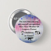Beschermt uw congres kinderen of... ronde button 5,7 cm (Voorkant /achterkant)