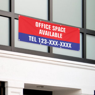 Beschikbare kantoorruimte Aangepaste commerciële Spandoek