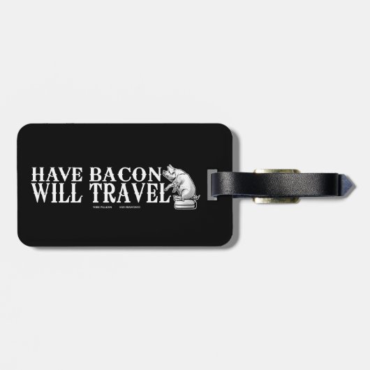 beschikken over Bacon Will Bagagelabel (Achterkant horizontaal)