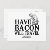 beschikken over Bacon Will Briefkaart (Voorkant / Achterkant)