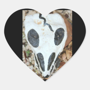 beschilderd dia del muerte schedel hart sticker