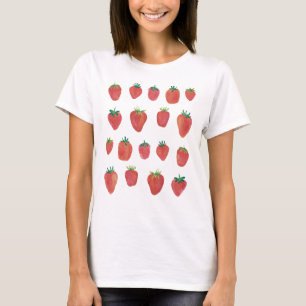 Beschilderde aardbeien t-shirt