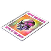 Beschilderde schedel. gepersonaliseerd notitieboek (Linkerzijde)