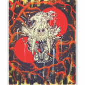 beschilderde tijgerschedel sticker (Voorkant)