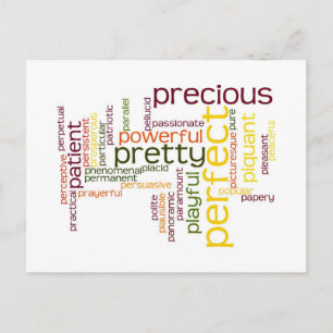 Beschrijf jezelf met adjectieven - P Briefkaart
