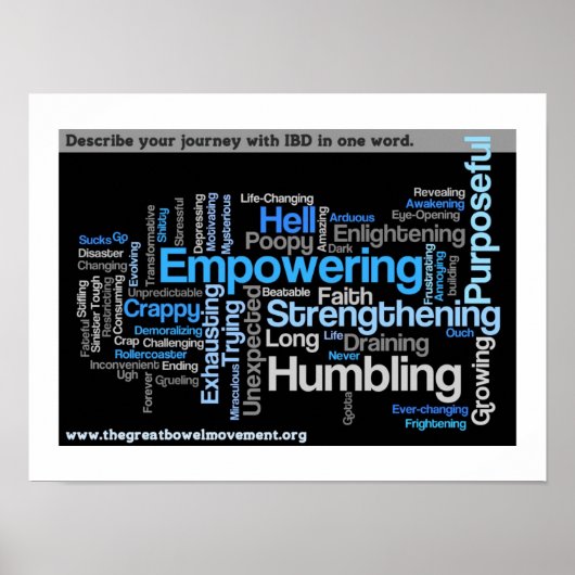 "Beschrijf uw IBD" Word Cloud Poster (Voorkant)