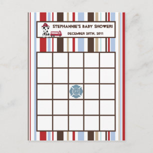 Beschrijfbare Bingo Kaart Nojo brandweerauto