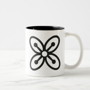 BESE SAKA Symbool van invloed, kracht, overvloed Tweekleurige Koffiemok